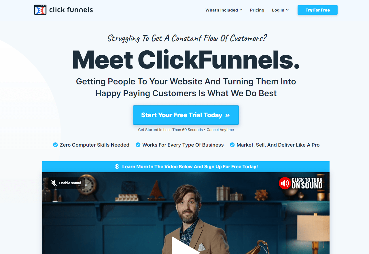 Clickfunnels screenshot website