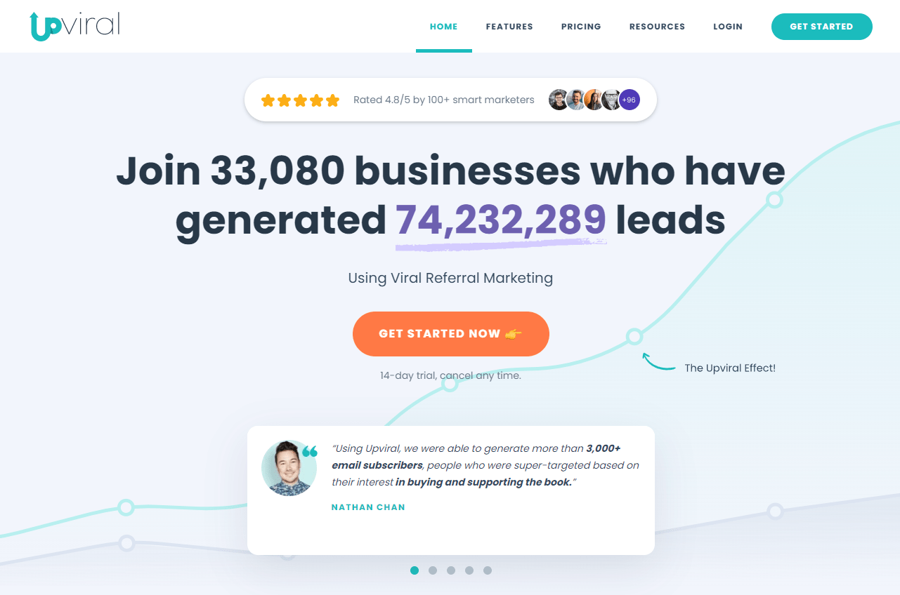 Upviral screenshot website