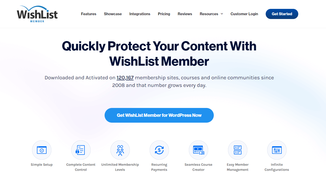 WishList Member screenshot website