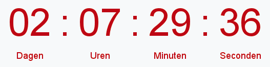 Een eenvoudig  countdown timer voor in e-mail